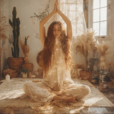 Lucid_Origin_radiant_woman_stretching_with_light_flowing_throu_3